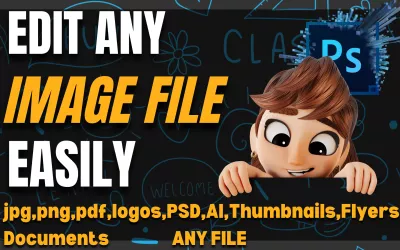 Edit Jpg, Png, Pdf, Psd, Ai, Eps files in 12 hours